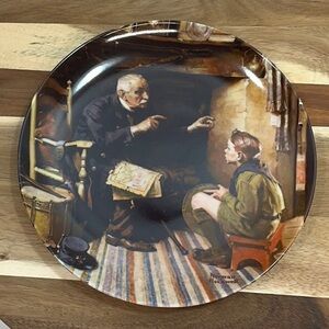 Norman Rockwell Plate - Grandfather and Grandson 1988 Plate No. 18670C